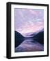 Lake and misty mountains at sunset, Allgau, Germany-Herbert Kehrer-Framed Photographic Print