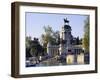 Lake and Monument at Park, Parque Del Buen Retiro (Parque Del Retiro), Retiro, Madrid, Spain-Richard Nebesky-Framed Premium Photographic Print