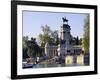 Lake and Monument at Park, Parque Del Buen Retiro (Parque Del Retiro), Retiro, Madrid, Spain-Richard Nebesky-Framed Photographic Print