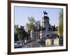 Lake and Monument at Park, Parque Del Buen Retiro (Parque Del Retiro), Retiro, Madrid, Spain-Richard Nebesky-Framed Photographic Print