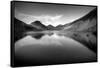 Lake and Mountains BW-Tom Quartermaine-Framed Stretched Canvas