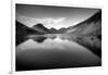 Lake and Mountains BW-Tom Quartermaine-Framed Giclee Print