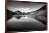 Lake and Mountains BW-Tom Quartermaine-Framed Giclee Print