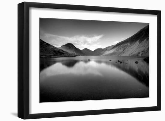 Lake and Mountains BW-Tom Quartermaine-Framed Giclee Print