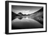 Lake and Mountains BW-Tom Quartermaine-Framed Giclee Print