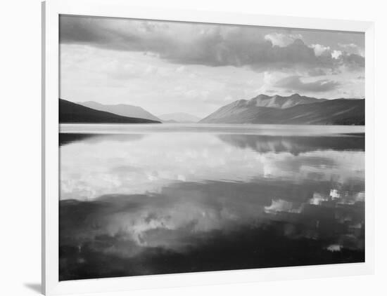 Lake And Mountains "McDonald Lake Glacier National Park" Montana. 1933-1942-Ansel Adams-Framed Art Print