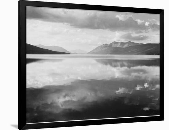 Lake And Mountains "McDonald Lake Glacier National Park" Montana. 1933-1942-Ansel Adams-Framed Art Print