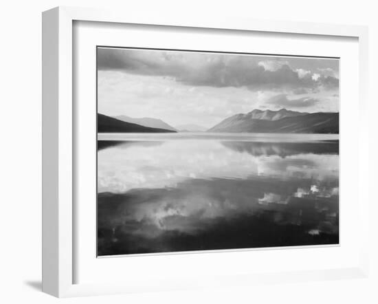 Lake And Mountains "McDonald Lake Glacier National Park" Montana. 1933-1942-Ansel Adams-Framed Art Print