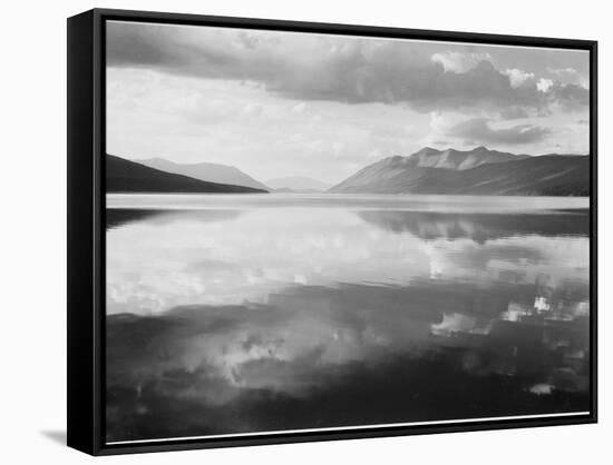 Lake And Mountains "McDonald Lake Glacier National Park" Montana. 1933-1942-Ansel Adams-Framed Stretched Canvas