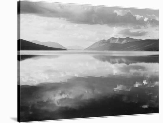 Lake And Mountains "McDonald Lake Glacier National Park" Montana. 1933-1942-Ansel Adams-Stretched Canvas