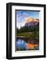 Lake and Peak-null-Framed Art Print