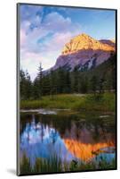 Lake and Peak-null-Mounted Art Print