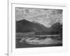 Lake And Trees In Foreground Mt, Clouds In Background "In Rocky Mt NP" Colorado 1933-1942-Ansel Adams-Framed Art Print