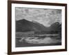 Lake And Trees In Foreground Mt, Clouds In Background "In Rocky Mt NP" Colorado 1933-1942-Ansel Adams-Framed Art Print