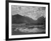 Lake And Trees In Foreground Mt, Clouds In Background "In Rocky Mt NP" Colorado 1933-1942-Ansel Adams-Framed Art Print