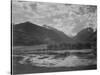 Lake And Trees In Foreground Mt, Clouds In Background "In Rocky Mt NP" Colorado 1933-1942-Ansel Adams-Stretched Canvas