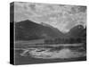 Lake And Trees In Foreground Mt, Clouds In Background "In Rocky Mt NP" Colorado 1933-1942-Ansel Adams-Stretched Canvas