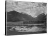 Lake And Trees In Foreground Mt, Clouds In Background "In Rocky Mt NP" Colorado 1933-1942-Ansel Adams-Stretched Canvas