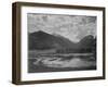 Lake And Trees In Foreground Mt, Clouds In Background "In Rocky Mt NP" Colorado 1933-1942-Ansel Adams-Framed Art Print