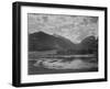 Lake And Trees In Foreground Mt, Clouds In Background "In Rocky Mt NP" Colorado 1933-1942-Ansel Adams-Framed Art Print