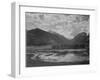 Lake And Trees In Foreground Mt, Clouds In Background "In Rocky Mt NP" Colorado 1933-1942-Ansel Adams-Framed Art Print