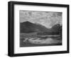 Lake And Trees In Foreground Mt, Clouds In Background "In Rocky Mt NP" Colorado 1933-1942-Ansel Adams-Framed Art Print