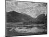 Lake And Trees In Foreground Mt, Clouds In Background "In Rocky Mt NP" Colorado 1933-1942-Ansel Adams-Mounted Art Print