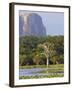 Lake and View of Elephant Rock in Late Afternoon, Yala National Park, Sri Lanka, Asia-Peter Barritt-Framed Photographic Print