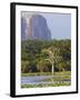 Lake and View of Elephant Rock in Late Afternoon, Yala National Park, Sri Lanka, Asia-Peter Barritt-Framed Photographic Print