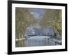 Lake Annecy and Boats on Canal Du Vasse-Walter Bibikow-Framed Photographic Print