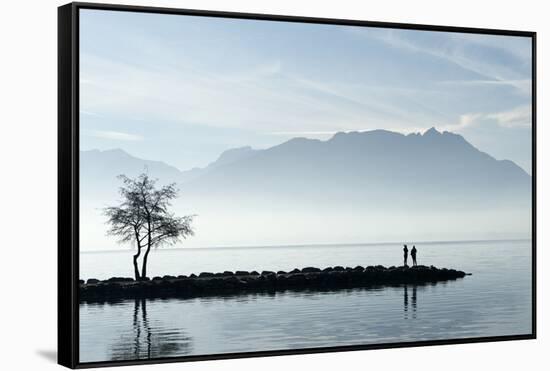 Lake Annecy, Savoie, France, Europe-Graham Lawrence-Framed Stretched Canvas