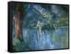 Lake Annecy-Paul Cézanne-Framed Stretched Canvas