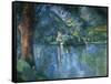 Lake Annecy-Paul Cézanne-Framed Stretched Canvas