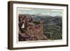 Lake Arrowhead, CA - Mt. San Bernardino, Rim O' The World Hwy-Lantern Press-Framed Art Print