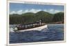 Lake Arrowhead, California - Excursion Boat on the Lake-Lantern Press-Mounted Art Print