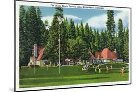 Lake Arrowhead, California - Exterior View of the North Shore Tavern, c.1949-Lantern Press-Mounted Art Print