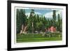 Lake Arrowhead, California - Exterior View of the North Shore Tavern, c.1949-Lantern Press-Framed Art Print