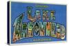 Lake Arrowhead, California - Large Letter Scenes-Lantern Press-Stretched Canvas