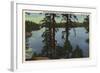 Lake Arrowhead, California - View From Emerald Bay-Lantern Press-Framed Art Print