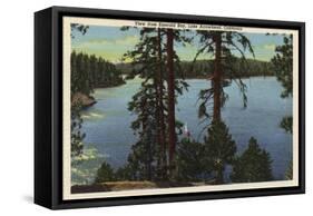 Lake Arrowhead, California - View From Emerald Bay-Lantern Press-Framed Stretched Canvas