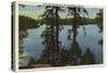 Lake Arrowhead, California - View From Emerald Bay-Lantern Press-Stretched Canvas