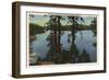 Lake Arrowhead, California - View From Emerald Bay-Lantern Press-Framed Art Print