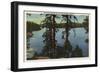 Lake Arrowhead, California - View From Emerald Bay-Lantern Press-Framed Art Print