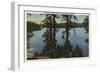 Lake Arrowhead, California - View From Emerald Bay-Lantern Press-Framed Art Print