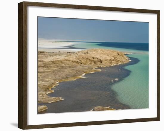 Lake Assal Crater Lake in the Central Djibouti With Its Salt Pans, Afar Depression, Djibouti-null-Framed Photographic Print