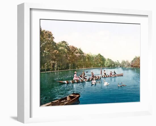 Lake at Franzenbad, Bohemia, Pub. C.1900-null-Framed Giclee Print