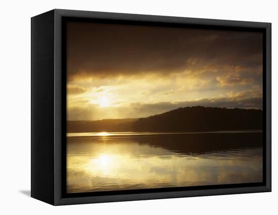 Lake at Sunrise, Lake of the Ozarks, Missouri, USA-Charles Gurche-Framed Stretched Canvas