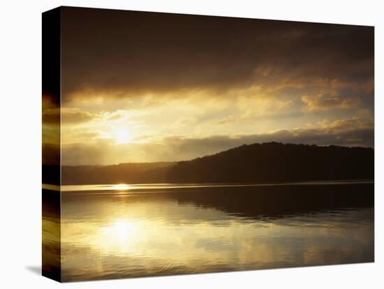 Lake at Sunrise, Lake of the Ozarks, Missouri, USA-Charles Gurche-Stretched Canvas