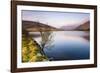 Lake at sunrise near the foot of Snowdon, Snowdonia National Park, North Wales, United Kingdom-Matthew Williams-Ellis-Framed Photographic Print