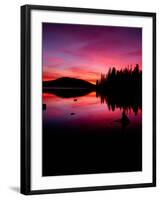 lake at sunset, Fish Lake, Siskiyou National Forest, Oregon-null-Framed Photographic Print